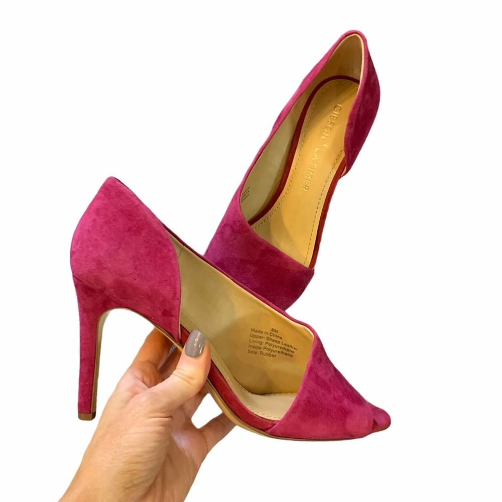Gibson Latimer Side Cut Out Heels 8M Violet-Pink